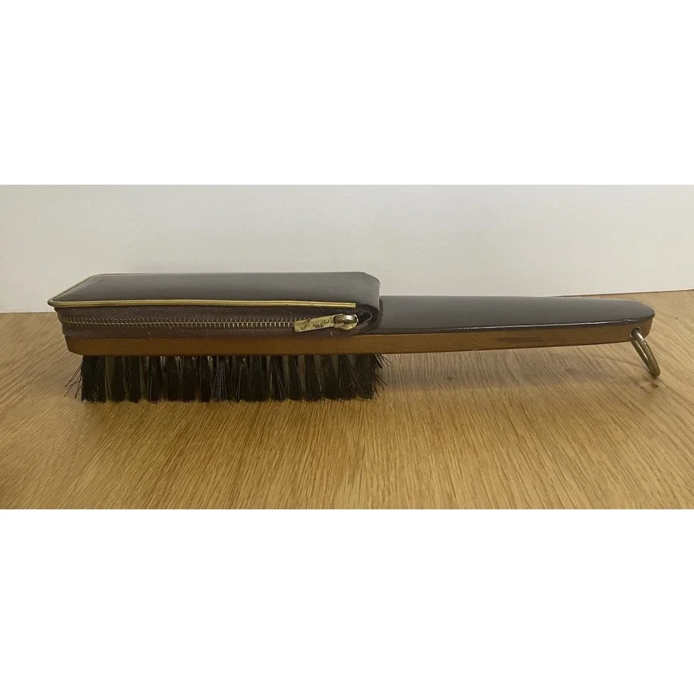 Vintage Golden Seal West Germany Brush & Shoe Horn‎ Travel Grooming Set